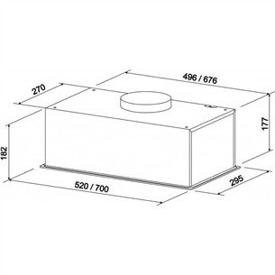 Eleyus 393 m³/val., juodas - Įmontuojamas gartraukis