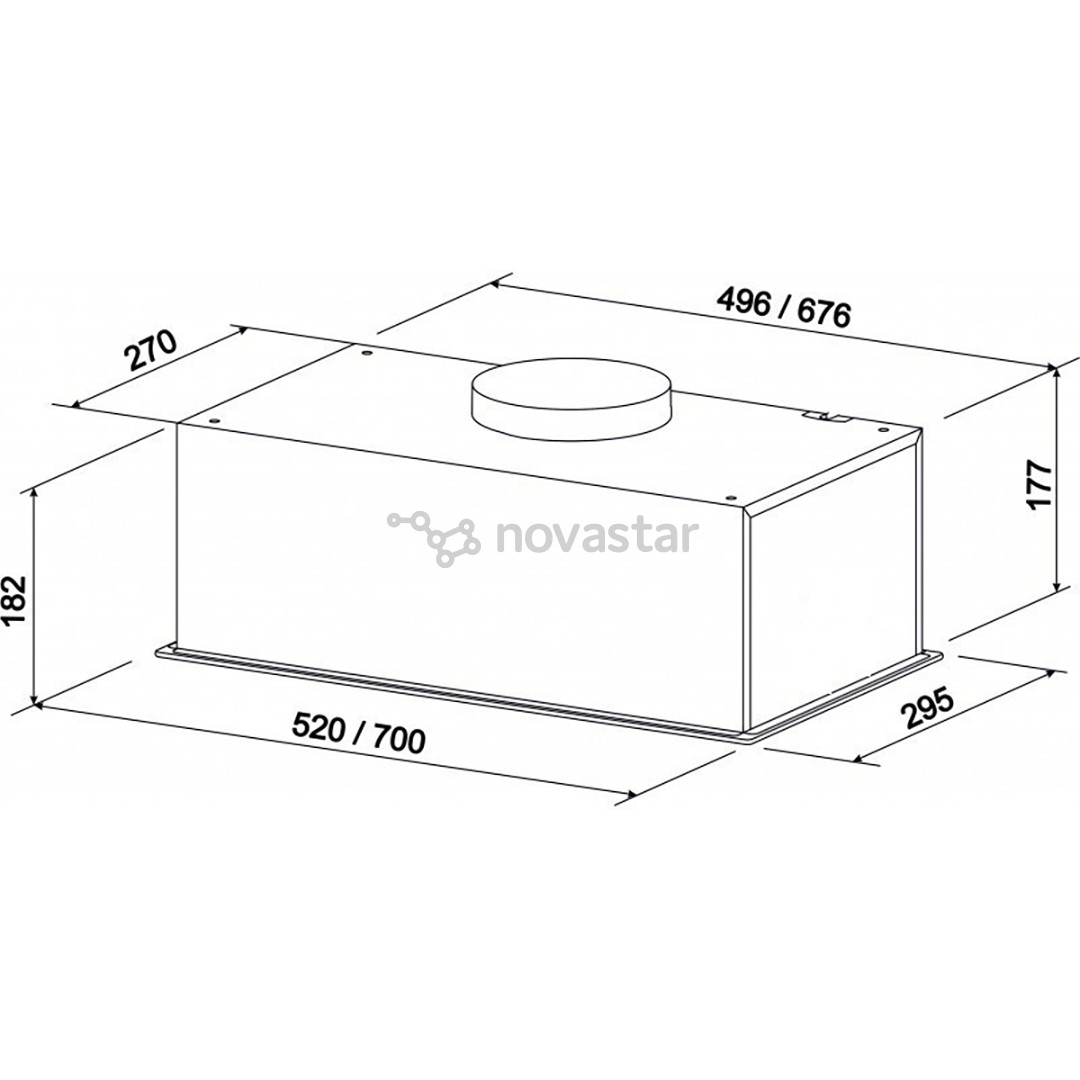 Eleyus 393 m³/val., juodas - Įmontuojamas gartraukis