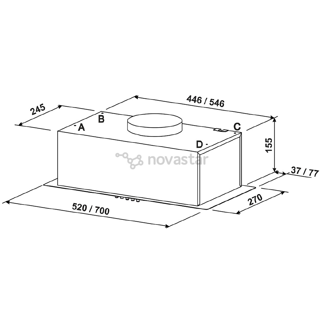 Eleyus, 371 m³/val., nerūdijančio plieno - Įmontuojamas gartraukis