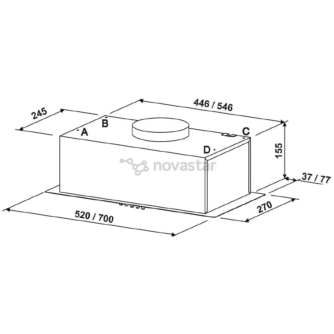 Eleyus, 371 m³/val., nerūdijančio plieno - Įmontuojamas gartraukis