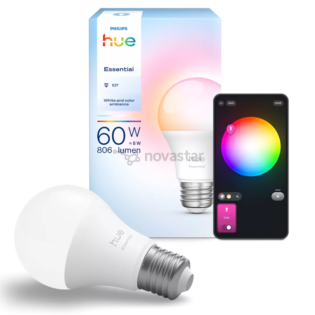 Philips Hue Essential A60, Full Color, E27, white - Smart light