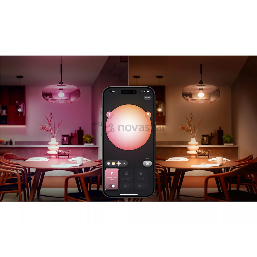 Philips Hue Essential A60, Full Color, E27, 3 vnt., baltos - Išmaniosios lemputės