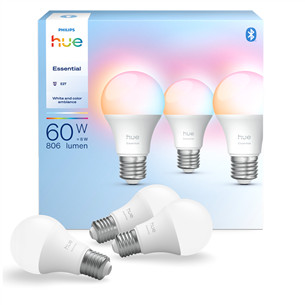 Philips Hue Essential A60, Full Color, E27, 3 шт., белый - Умные лампы