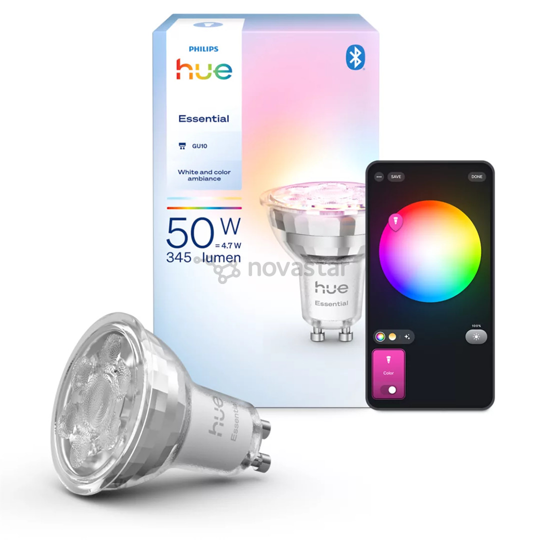 Philips Hue Essential Spot, Full Color, GU10, белый - Умная лампа