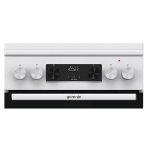Gorenje, 62 L, plotis 50 cm, balta - Dujinė viryklė su elektrine orkaite