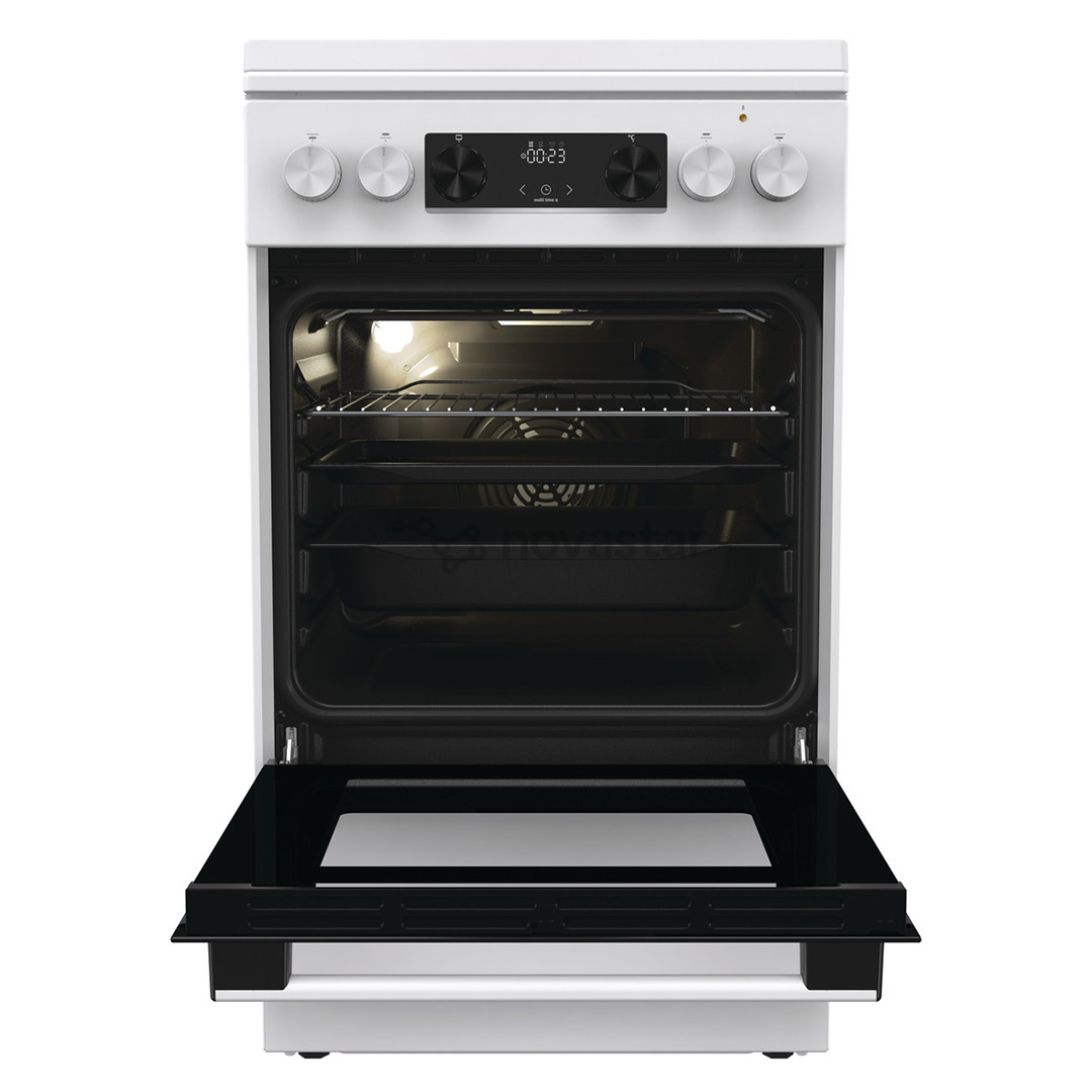 Gorenje, 62 L, plotis 50 cm, balta - Dujinė viryklė su elektrine orkaite