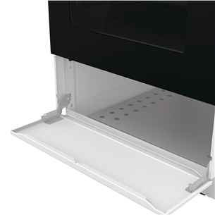 Gorenje, 62 L, plotis 50 cm, balta - Dujinė viryklė su elektrine orkaite