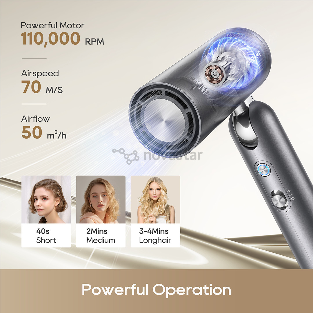 Dreame Pocket Pro, Space Grey, 1300 W - Plaukų džiovintuvas