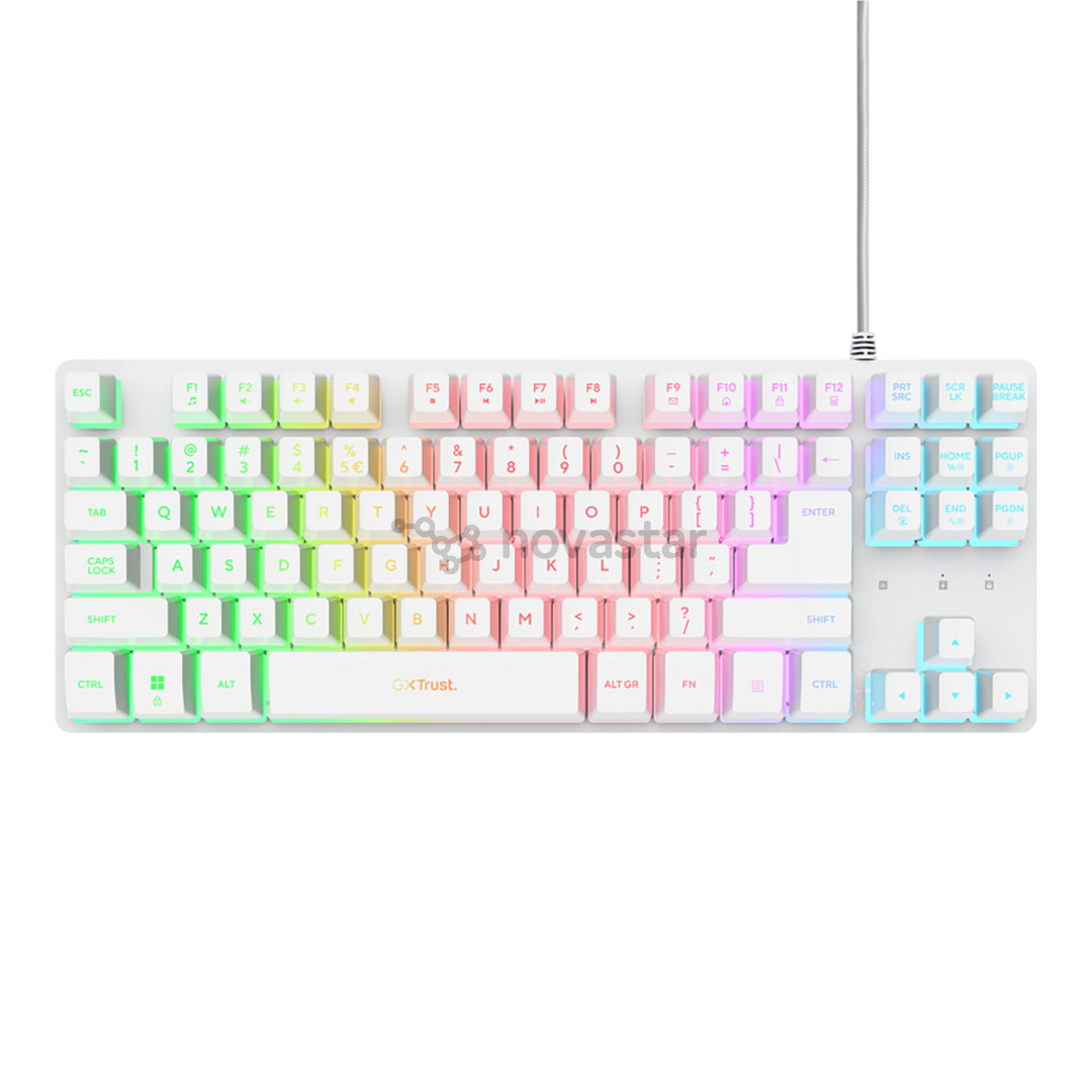 Trust GXT 833 Thado TKL, SWE, balta - Klaviatūra