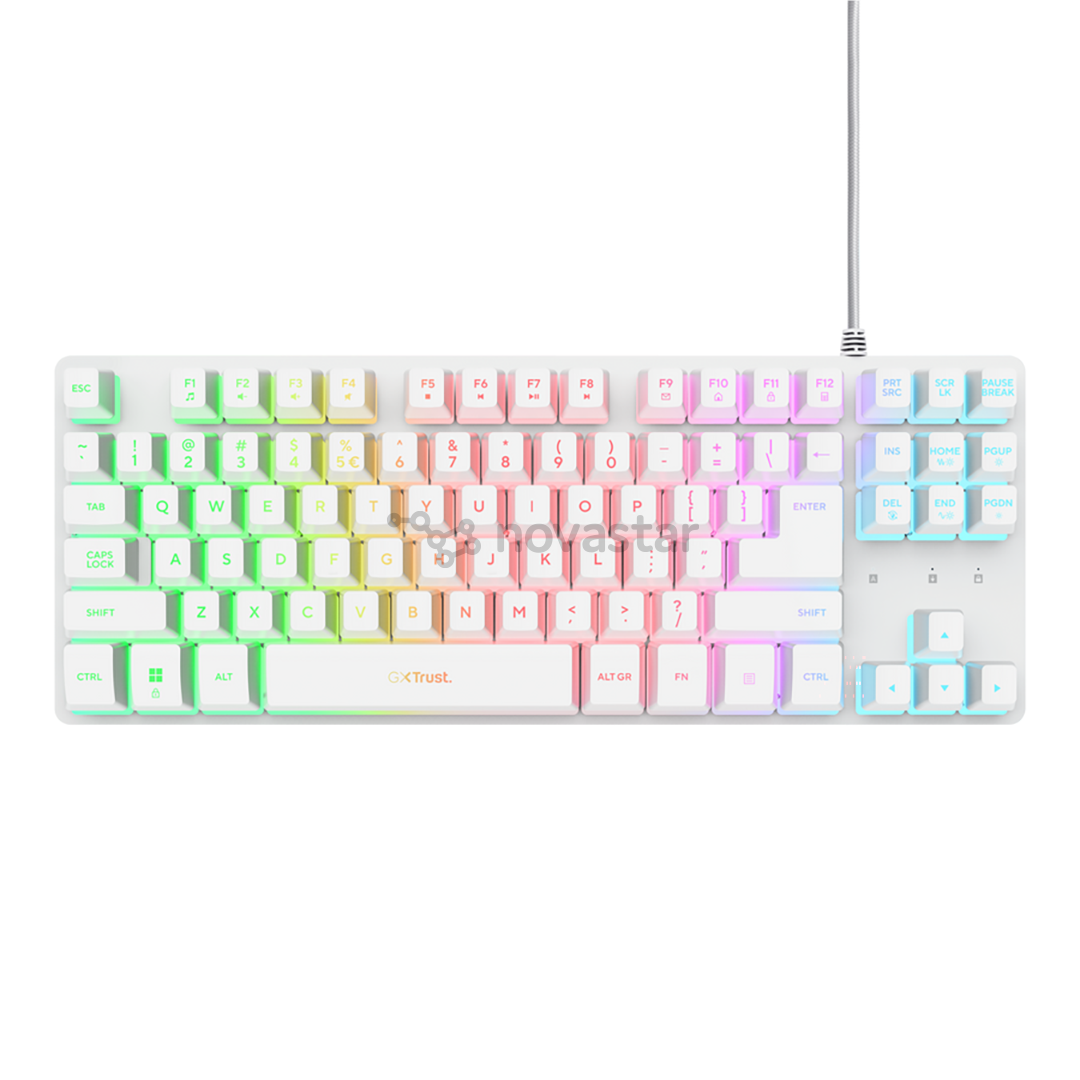 Trust GXT 833 Thado TKL, SWE, белый - Клавиатура