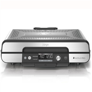 Ninja Sizzle Pro XL Grill & Flat Plate, sidabro spalvos/juodas - Elektrinis grilis