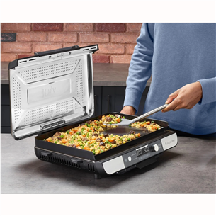 Ninja Sizzle Pro XL Grill & Flat Plate, sidabro spalvos/juodas - Elektrinis grilis