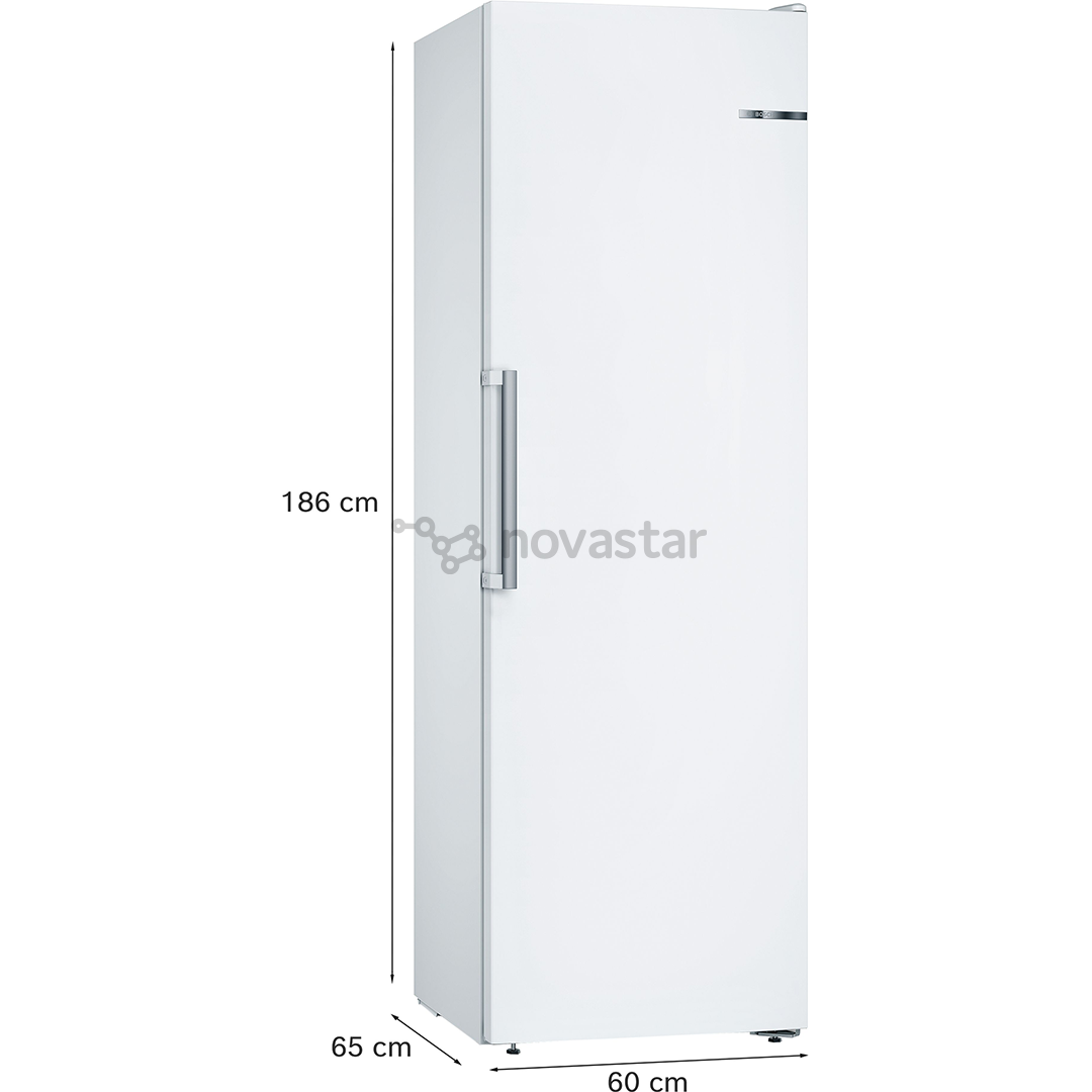 Bosch, Series 4, NoFrost, 242 L, aukštis 186 cm, baltas - Šaldiklis