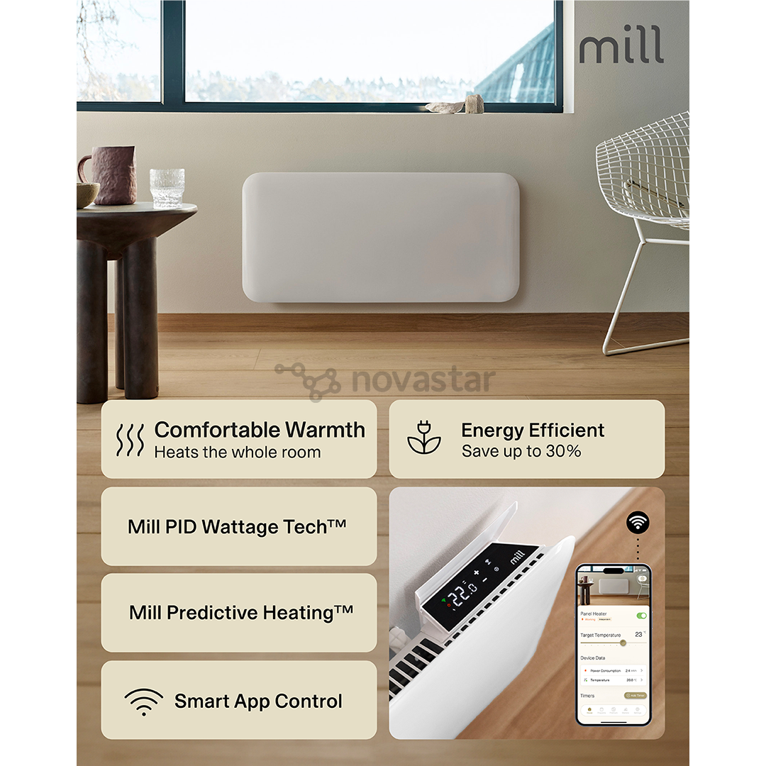 Mill Gen 4, Wi-Fi, 1500 W, white - Electric radiator