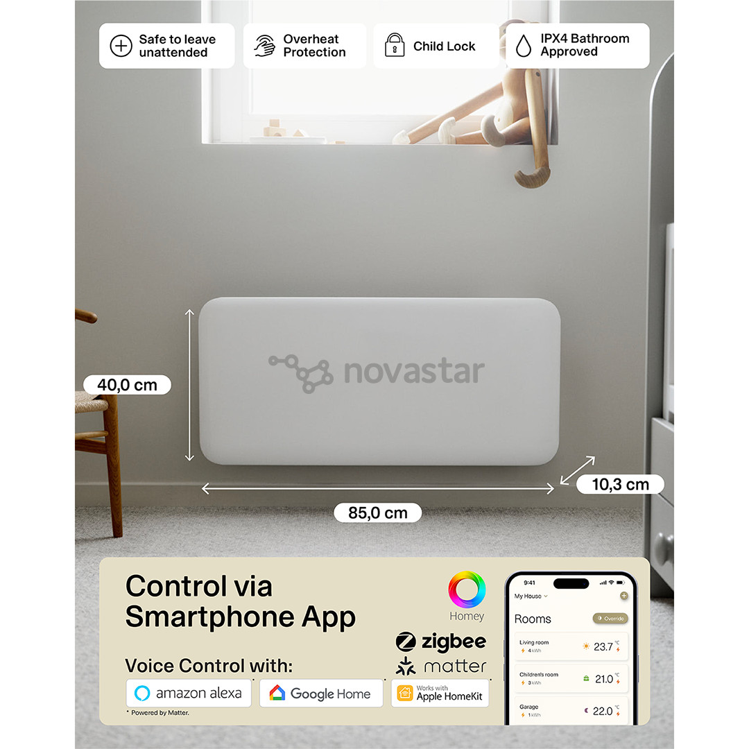 Mill Gen 4, Wi-Fi, 1500 W, white - Electric radiator