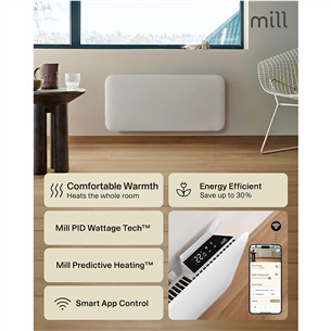 Mill Gen 4, Wi-Fi, 1500 W, baltas - Elektrinis radiatorius