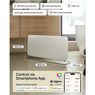 Mill Gen 4, Wi-Fi, 1500 W, baltas - Elektrinis radiatorius