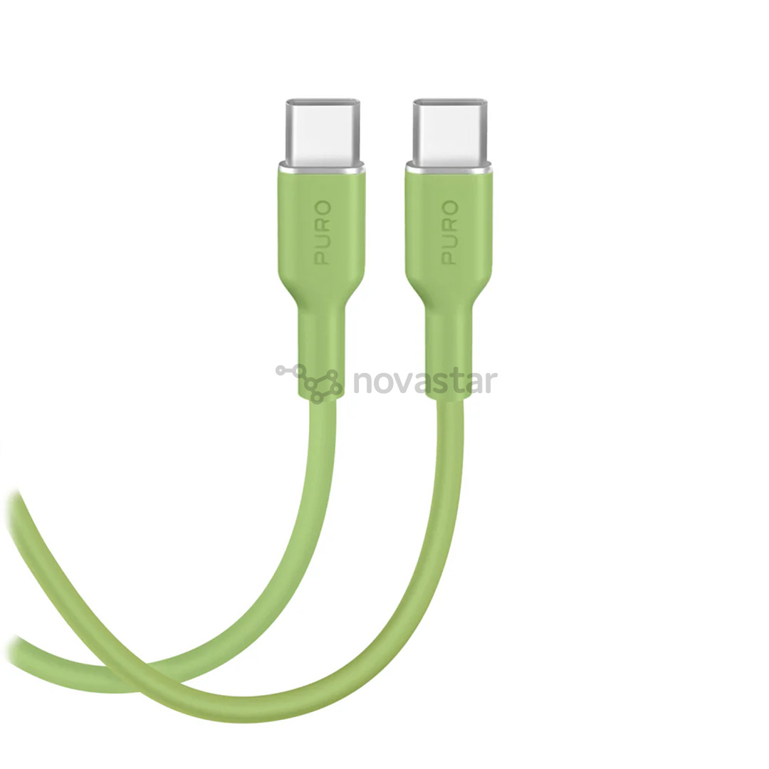 Puro Soft, USB-C / USB-C, 1,5 m, salted lime - Cable