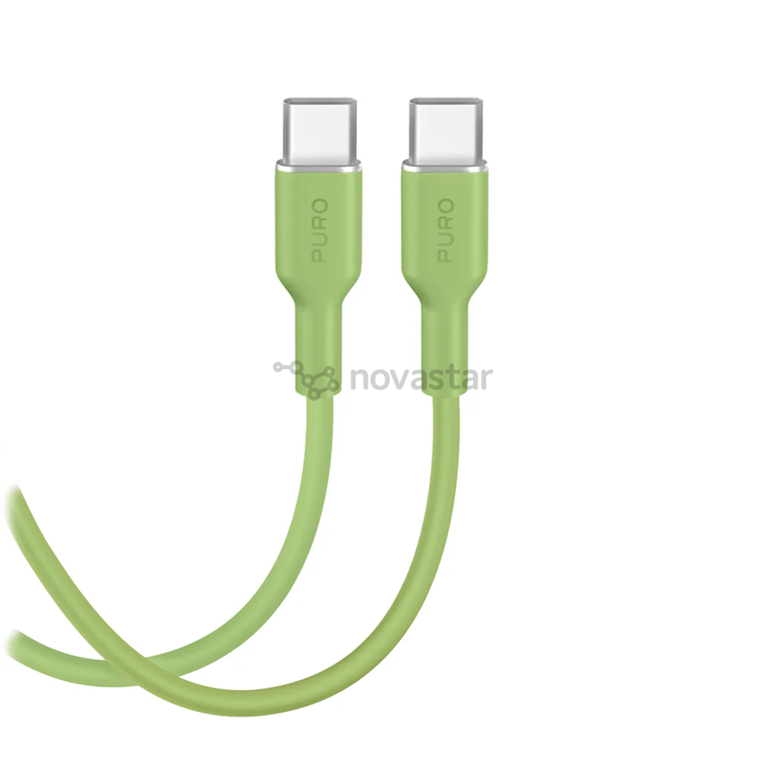 Puro Soft, USB-C / USB-C, 1,5 m, salted lime - Cable