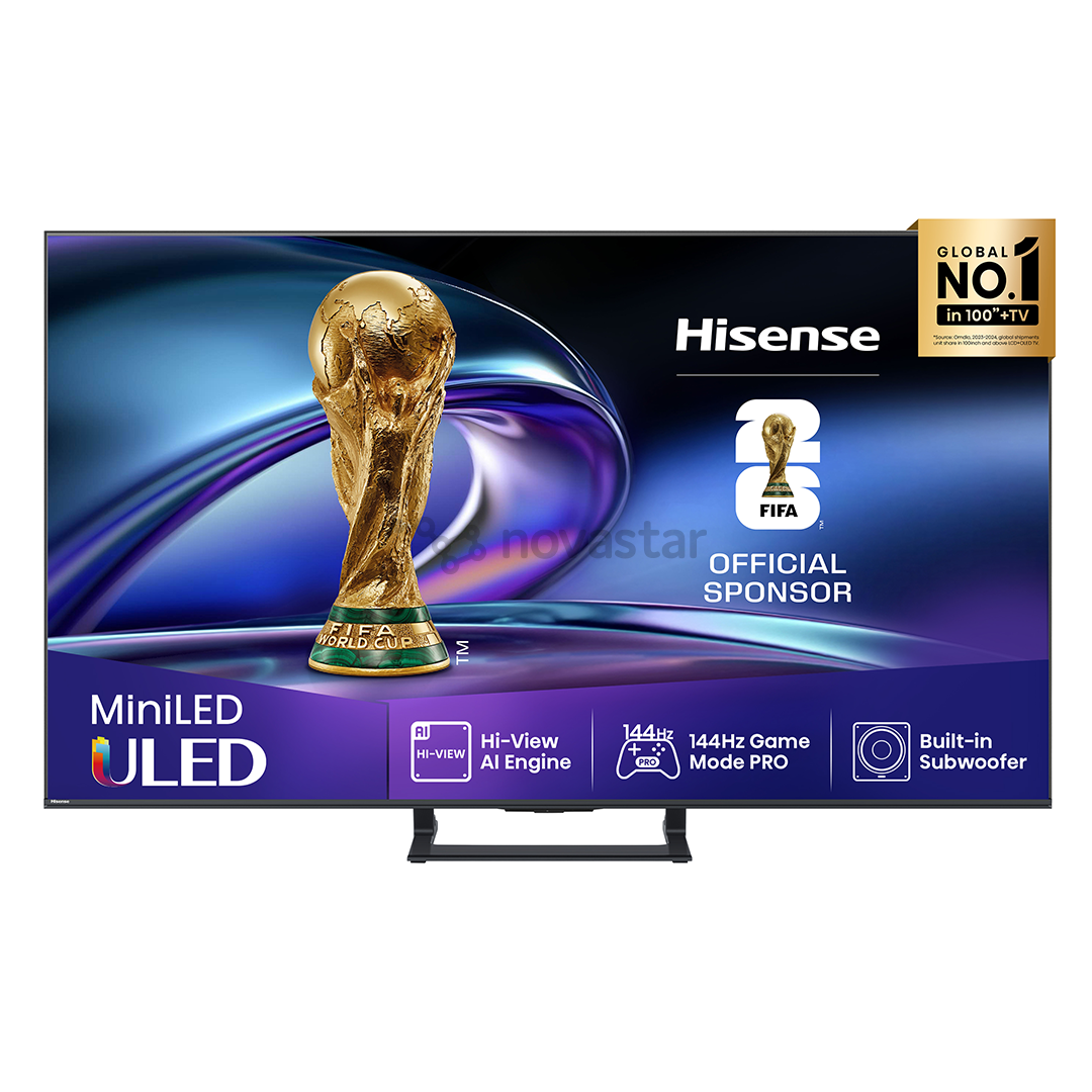 Hisense E8Q, 55'', 4K UHD, ULED, Mini LED, juodas - Televizorius