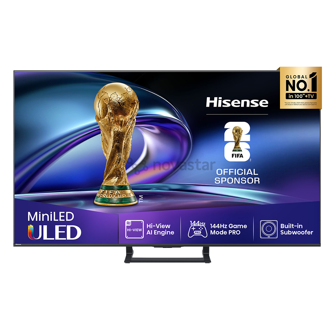 Hisense E8Q, 75'', 4K UHD, ULED, Mini LED, juodas - Televizorius