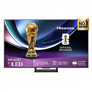 Hisense U7Q PRO, 55'', 4K UHD, ULED, Mini LED, juodas - Televizorius 55U7QPRO