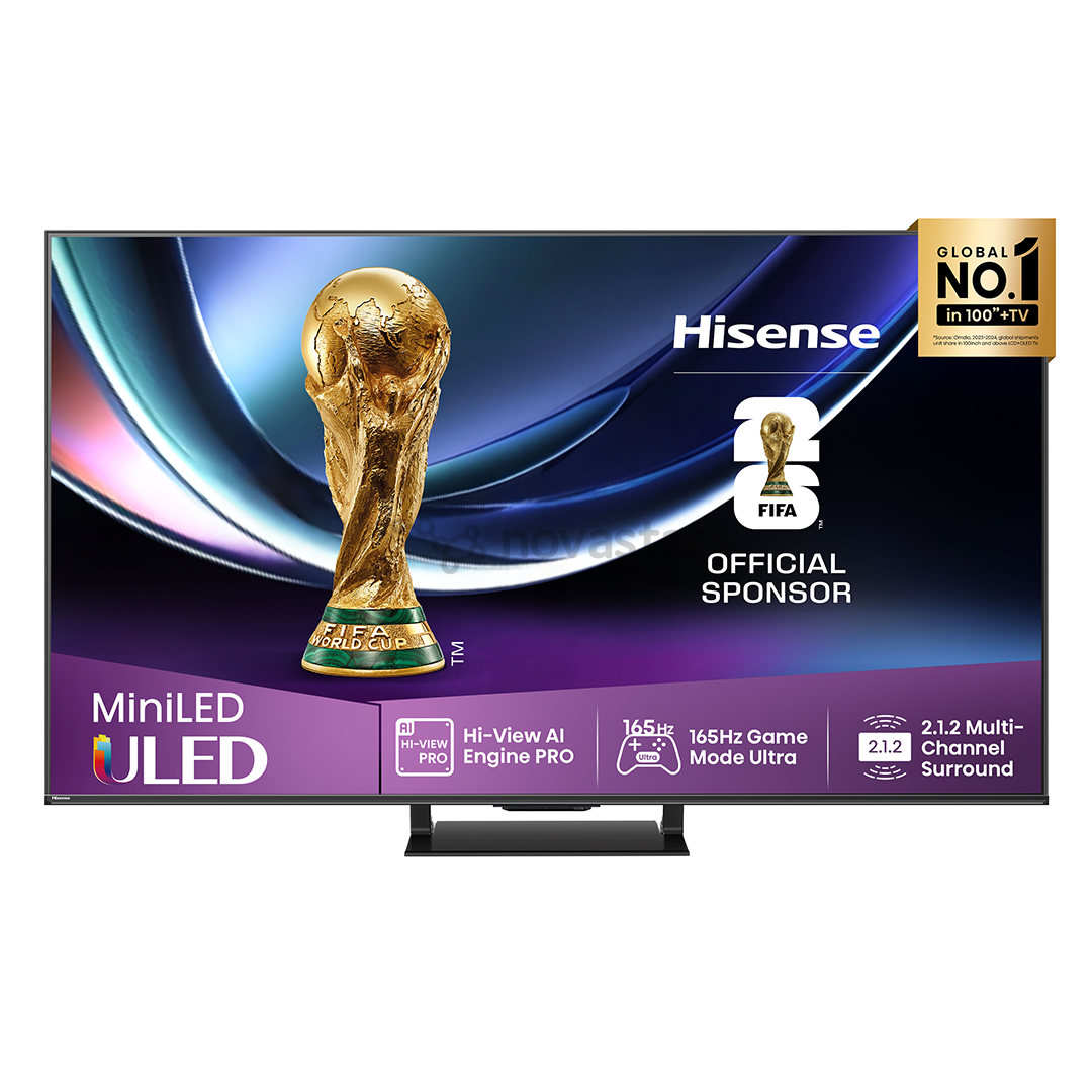 Hisense U7Q PRO, 55'', 4K UHD, ULED, Mini LED, juodas - Televizorius