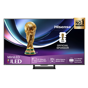 Hisense U7Q PRO, 75'', 4K UHD, ULED, Mini LED, black - TV 75U7QPRO