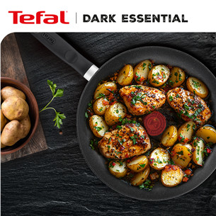 Tefal Dark Essential, 24/28 см, черный - Комплект сковородок
