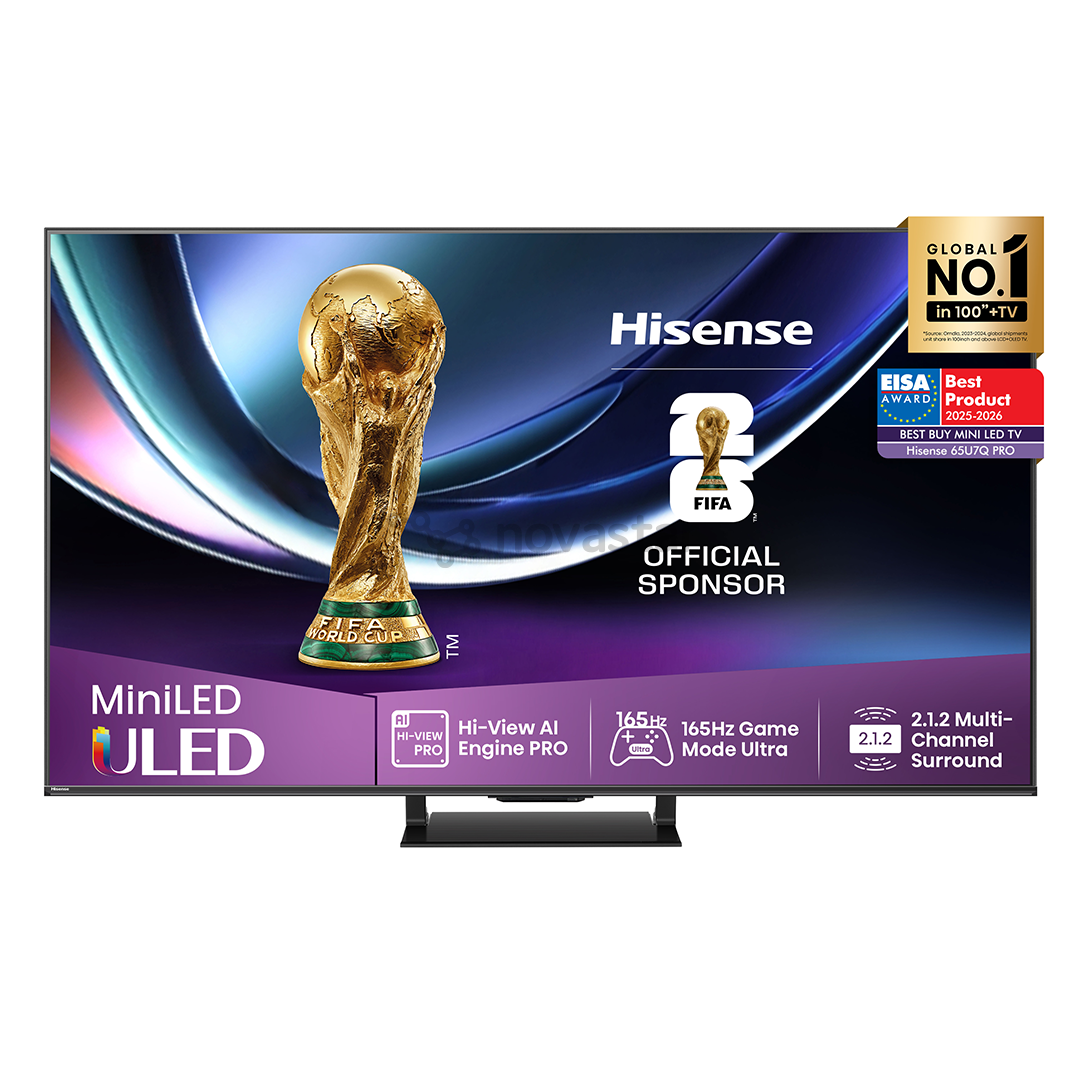 Hisense U7Q PRO, 65'', 4K UHD, ULED, Mini LED, black - TV