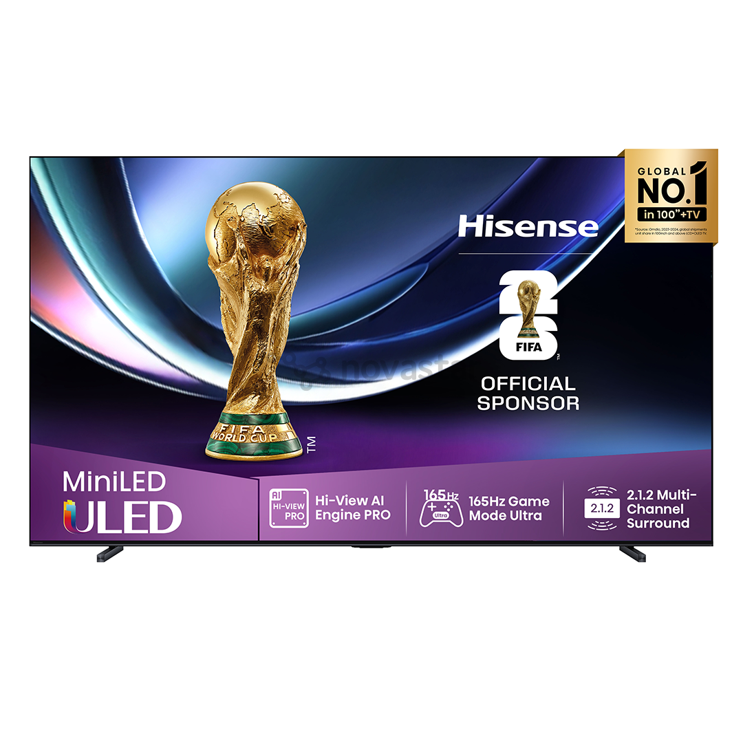 Hisense U7Q PRO, 100'', 4K UHD, ULED, Mini LED, juodas - Televizorius