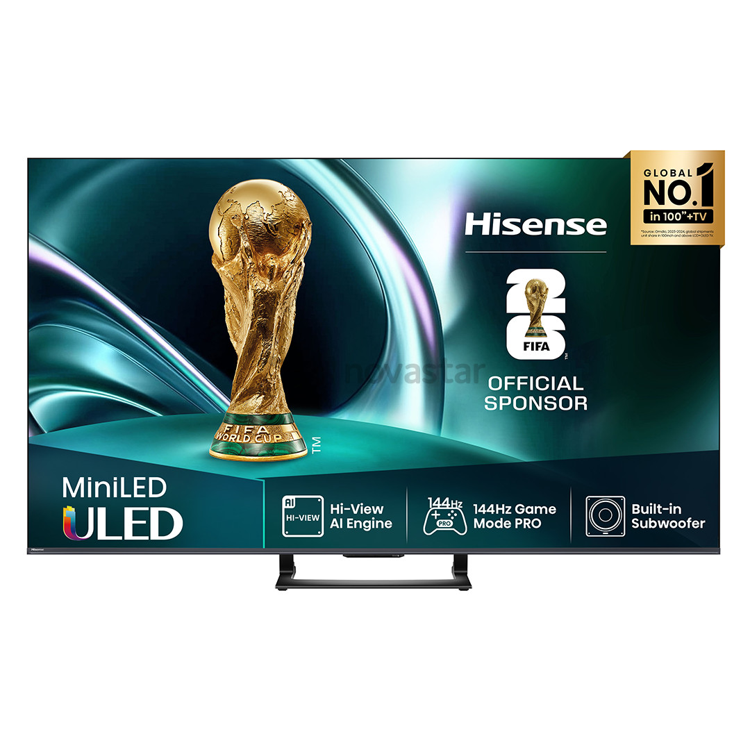 Hisense U7Q, 50'', 4K UHD, Mini LED, juodas - Televizorius