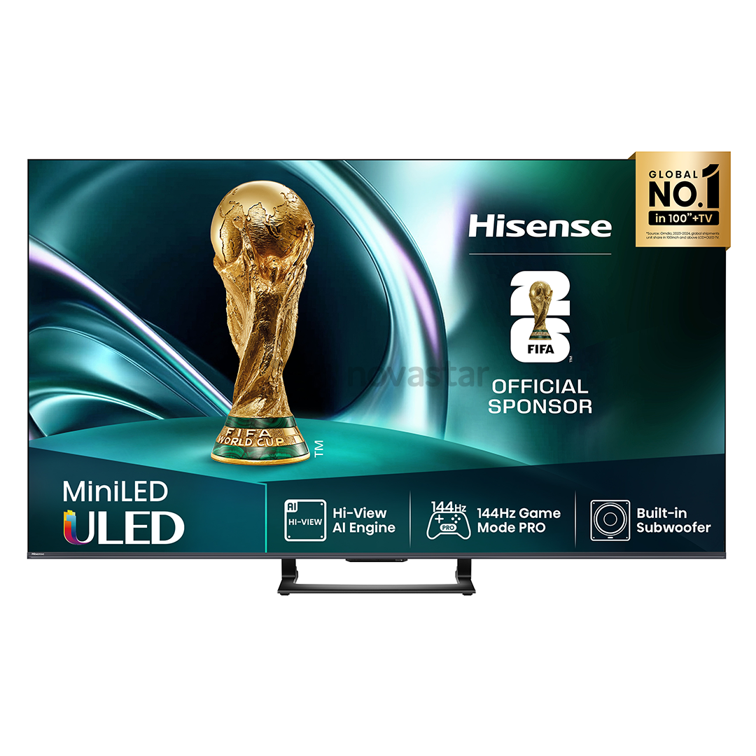 Hisense U7Q, 55'', 4K UHD, Mini LED, juodas - Televizorius