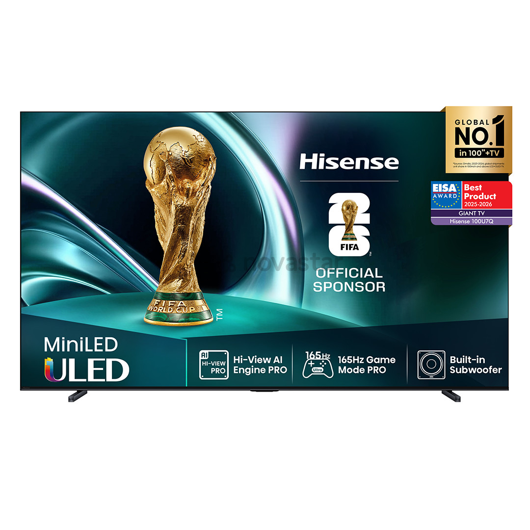 Hisense U7Q, 100'', 4K UHD, Mini LED, black - TV