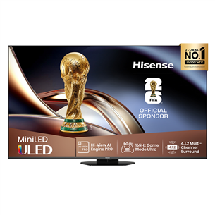Hisense U8Q, 55'', 4K UHD, ULED, Mini LED, black - TV 55U8Q