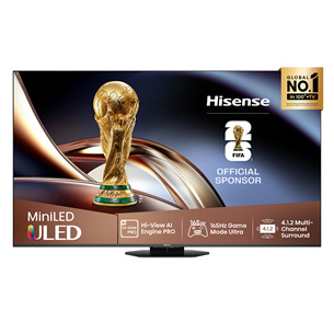 Hisense U8Q, 75'', 4K UHD, ULED, Mini LED, juodas - Televizorius 75U8Q