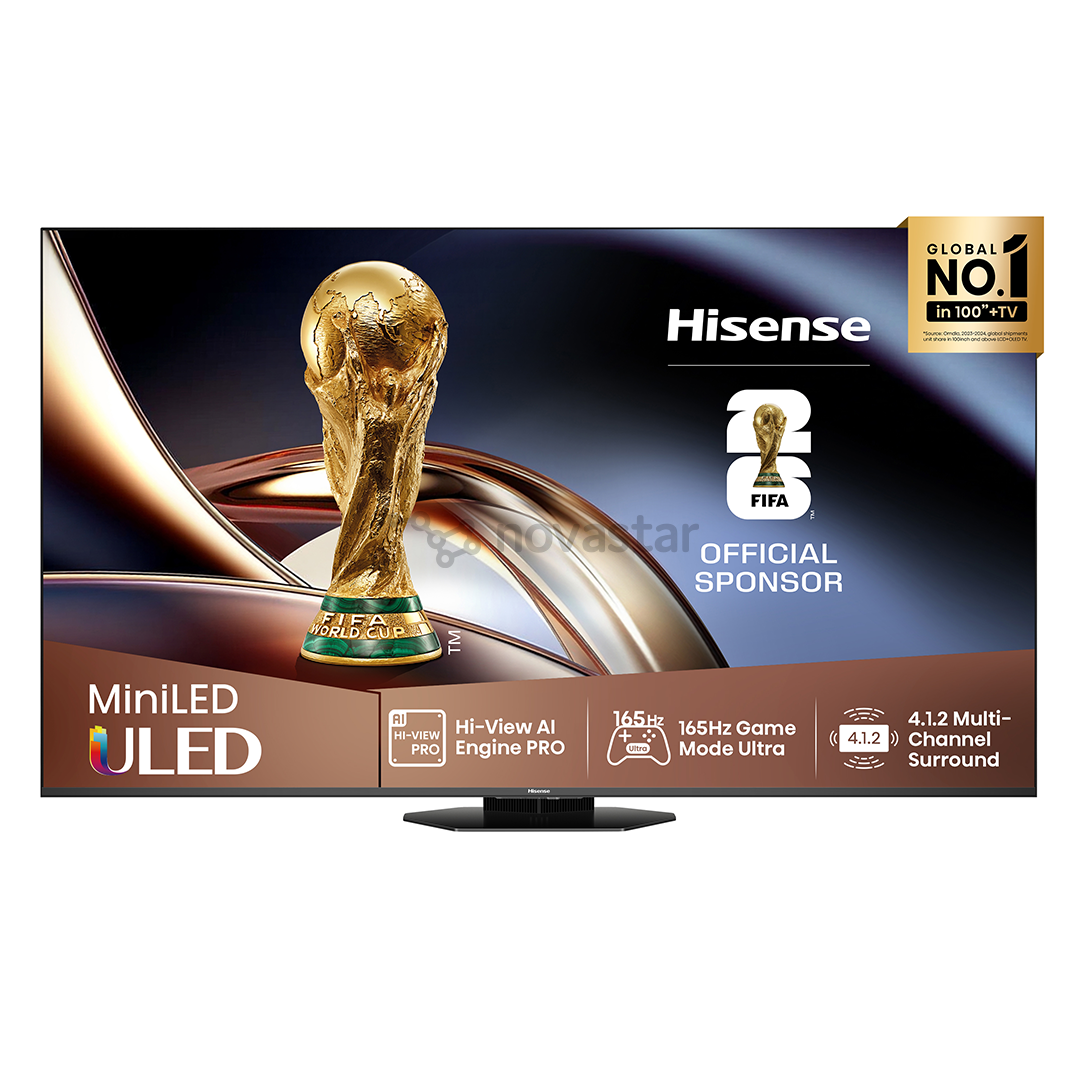Hisense U8Q, 85'', 4K UHD, ULED, Mini LED, juodas - Televizorius