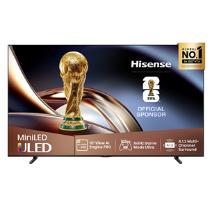 Hisense U8Q, 100'', 4K UHD, ULED, Mini LED, черный - Телевизор 100U8Q