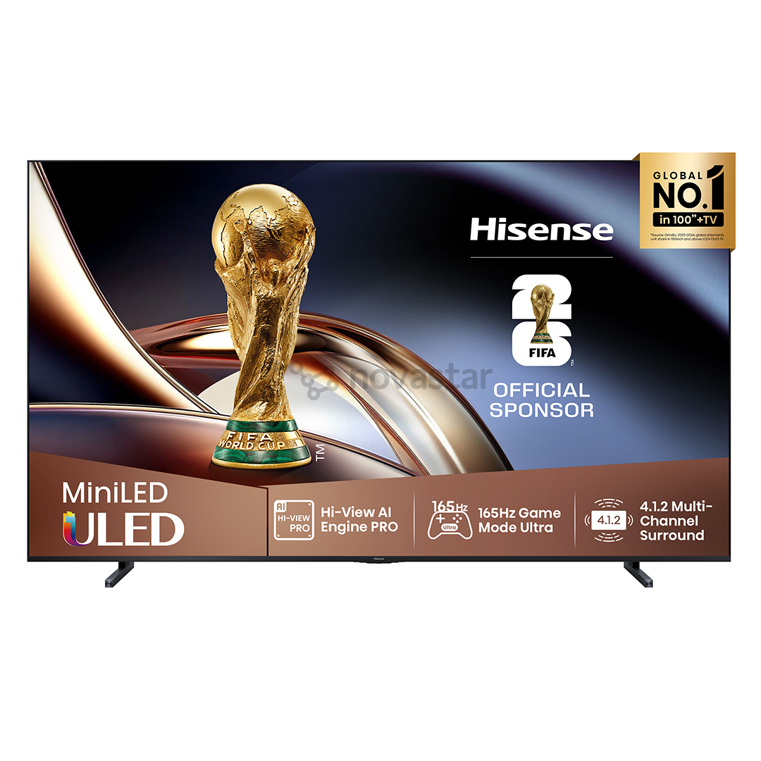 Hisense U8Q, 100'', 4K UHD, ULED, Mini LED, черный - Телевизор