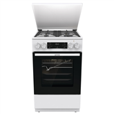 Gorenje, 70 л, ширина 50 см, белый - Газовая плита с электрической духовкой