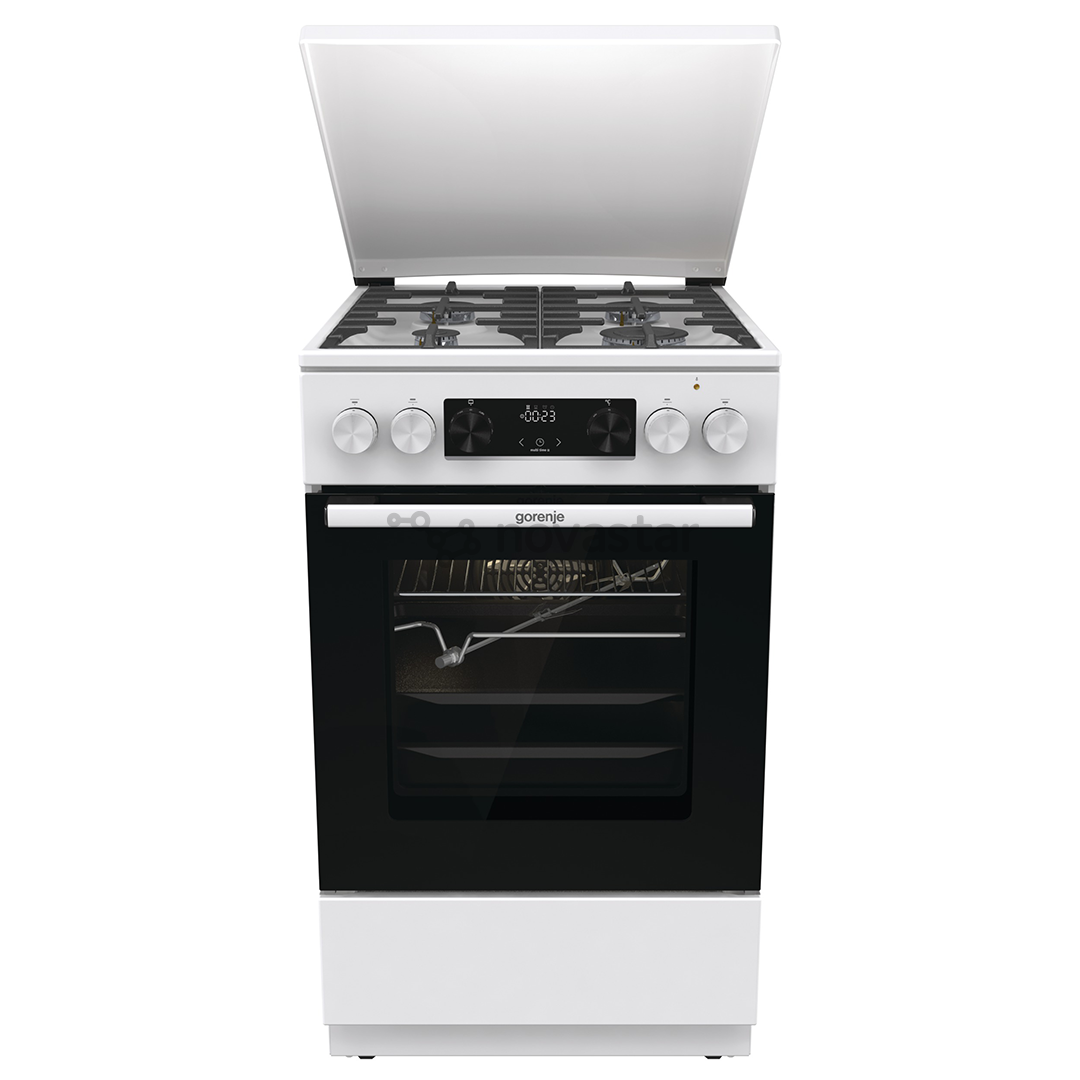Gorenje, 70 л, ширина 50 см, белый - Газовая плита с электрической духовкой