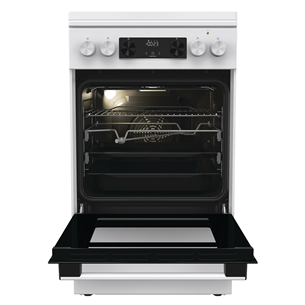 Gorenje, 70 л, ширина 50 см, белый - Газовая плита с электрической духовкой