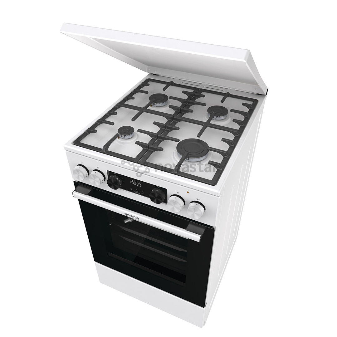 Gorenje, 70 л, ширина 50 см, белый - Газовая плита с электрической духовкой