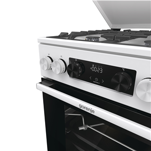 Gorenje, 70 л, ширина 50 см, белый - Газовая плита с электрической духовкой