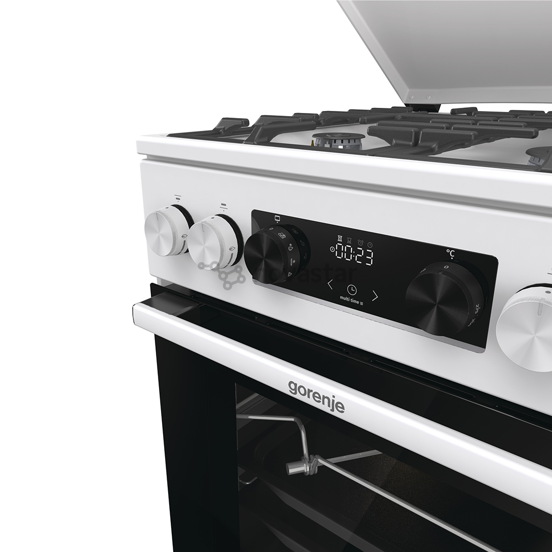 Gorenje, 70 л, ширина 50 см, белый - Газовая плита с электрической духовкой