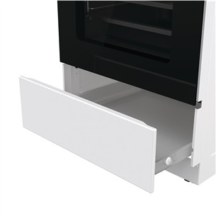 Gorenje, 70 л, ширина 50 см, белый - Газовая плита с электрической духовкой