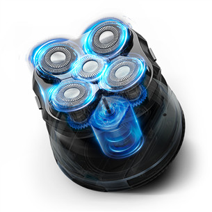 Rowenta GentleBald, Wet & Dry, black/blue - Head shaver