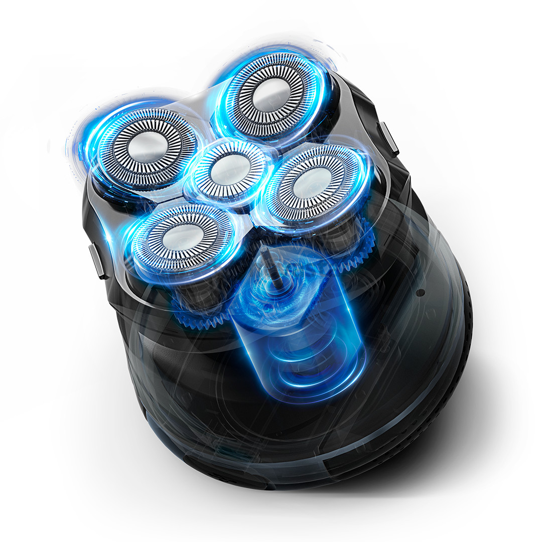 Rowenta GentleBald, Wet & Dry, black/blue - Head shaver