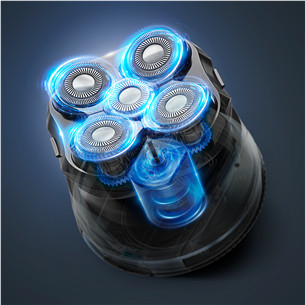 Rowenta GentleBald, Wet & Dry, black/blue - Head shaver