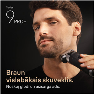 Braun Series 9 Pro+ Wet & Dry, 6 viename, SmartCare centras ir PowerCase, tamsiai pilkas - Skustuvas